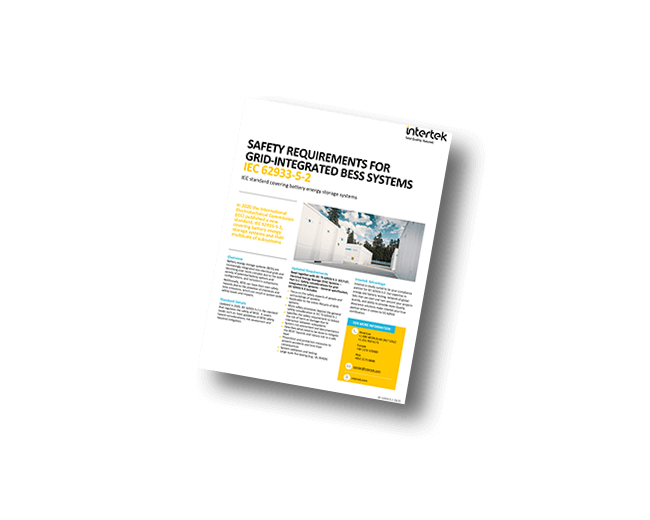 Safety Requirements for Grid-Integrated BESS Systems: IEC 62933-5-2 | Fact Sheet