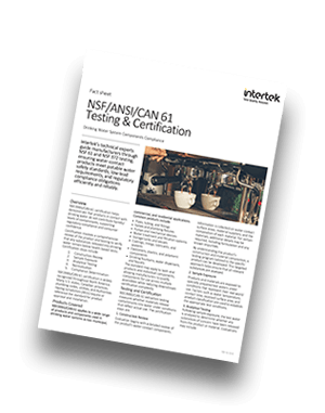 NSF/ANSI/CAN 61 Testing & Certification | Fact Sheet
